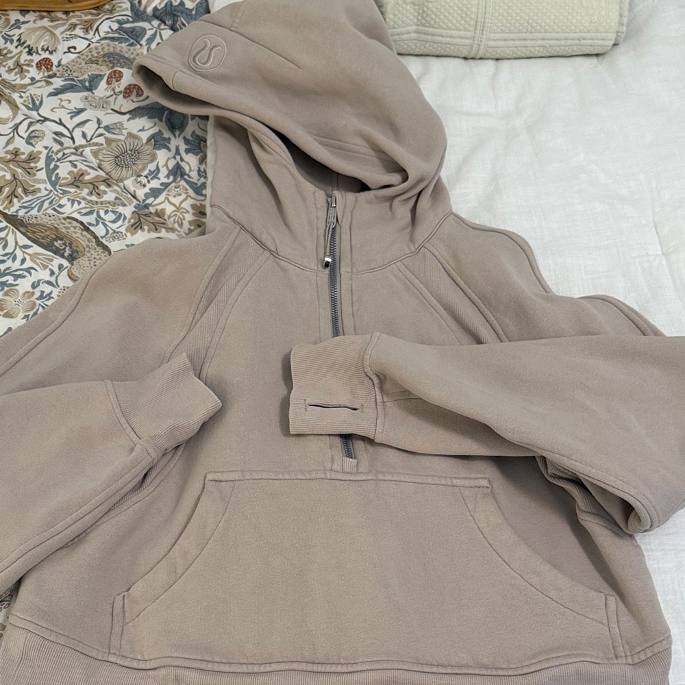 lululemon athletica Tan scuba hoodie